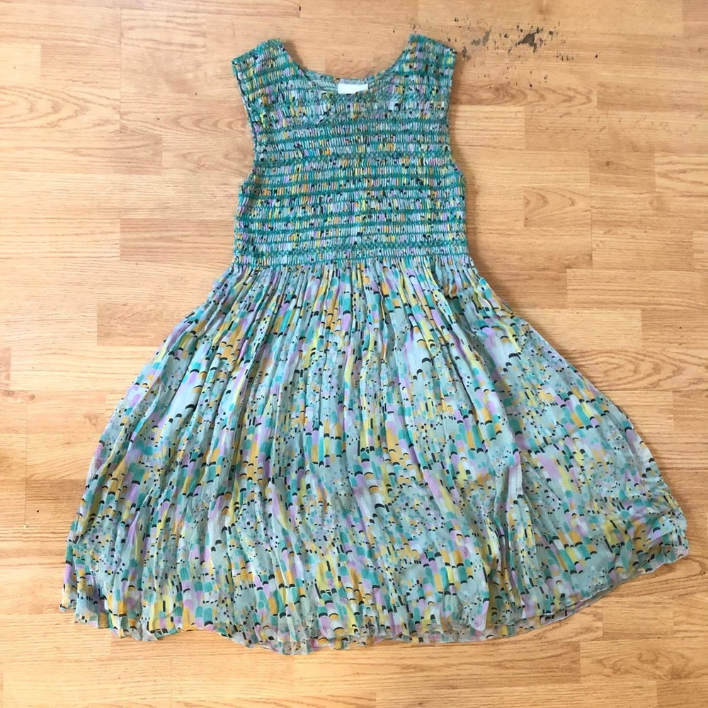 Anthropologie teal dress.